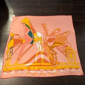 Hermes “Calèche Elastique” Silk Scarf